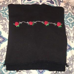 Black cropped hoodie